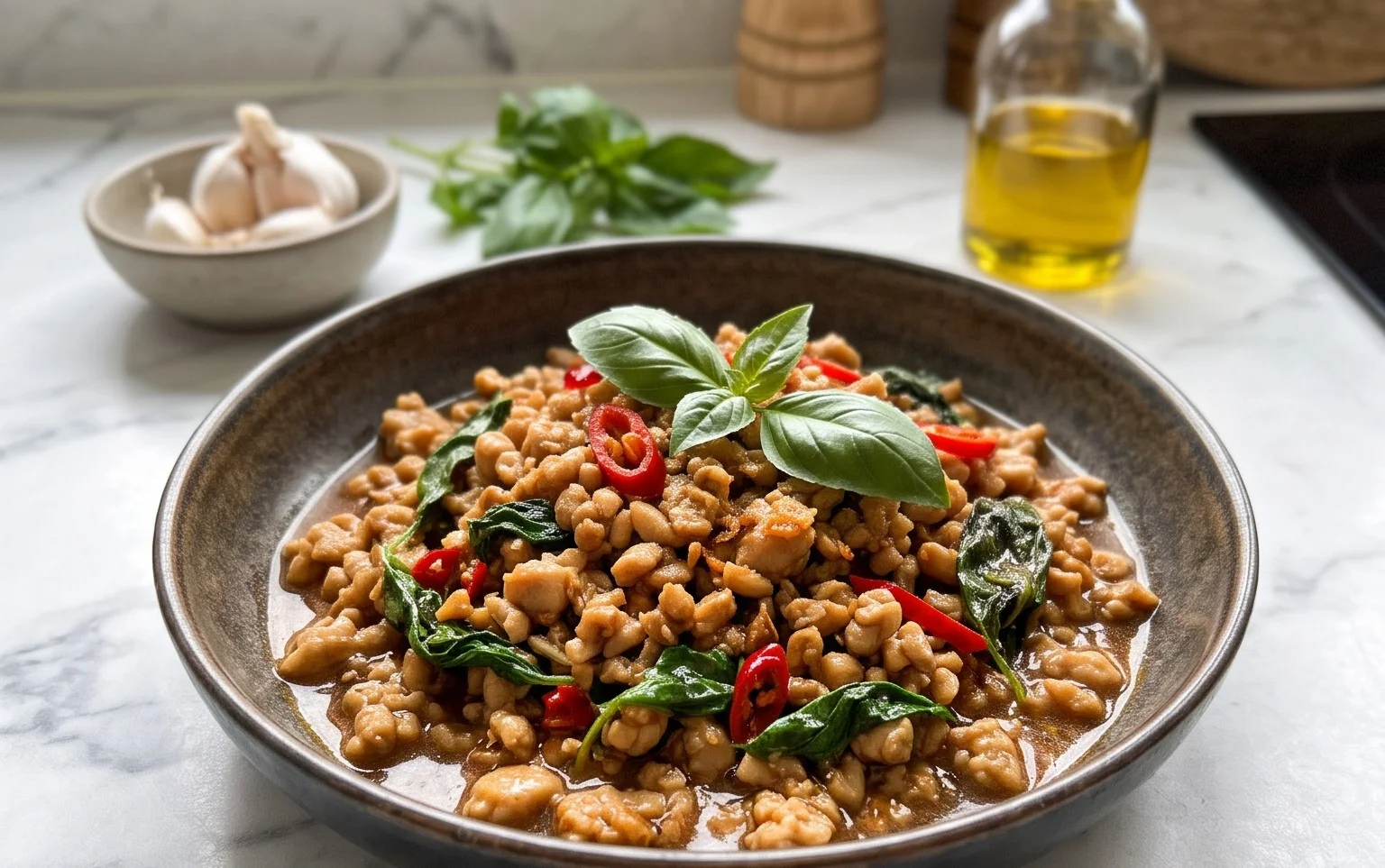 Thai Basil Chicken Recipe | Easy And Perfectly Spicy